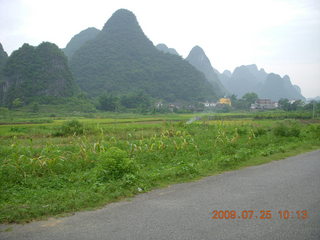 China eclipse - Yangshuo bicycle ride - walk to farm village - Adam