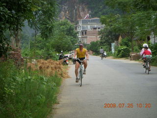 China eclipse - Yangshuo bicycle ride - Adam riding