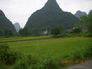 China eclipse - Yangshuo bicycle ride - walk to farm village