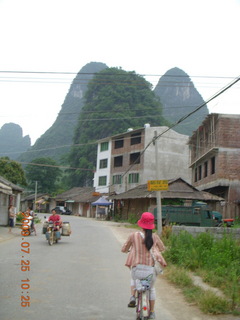 China eclipse - Yangshuo bicycle ride - Ling