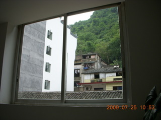 China eclipse - Yangshuo - view from hotel