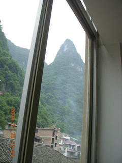 China eclipse - Yangshuo - view from hotel
