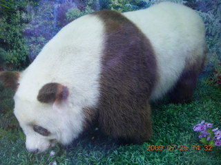 China eclipse - Guilin SevenStar park - panda mockup