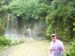 China eclipse - Guilin SevenStar park - waterfall and Adam