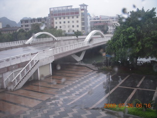 3 6xs. China eclipse - Guilin Bravo Hotel - view in the rain