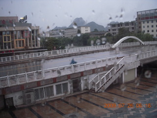 China eclipse - Guilin Bravo Hotel - view in the rain