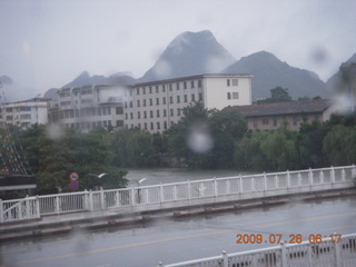 China eclipse - Guilin Bravo Hotel - view in the rain