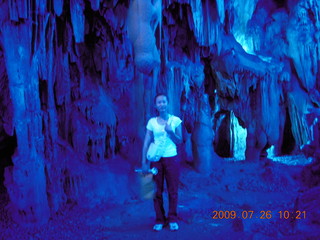 China eclipse - Guilin - Reed Flute Cave (really low light, extensive motion stabilization) - Ling