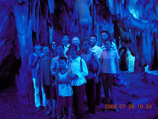 China eclipse - Guilin - Reed Flute Cave (really low light, extensive motion stabilization) - crowd and Adam