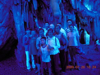 China eclipse - Guilin - Reed Flute Cave (really low light, extensive motion stabilization) - crowd and Adam