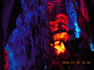 China eclipse - Guilin - Reed Flute Cave (really low light, extensive motion stabilization) - Ling