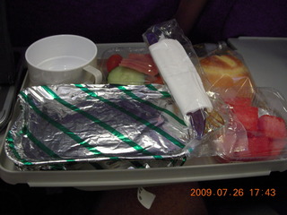 130 6xs. China eclipse - meal on Chinese commercial flight