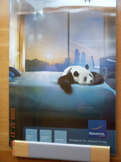 12 6xt. China eclipse - Beijing Novotel Hotel - panda advertisement
