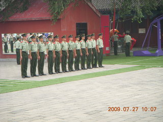 China eclipse - Beijing - Tianenman Square - police guard