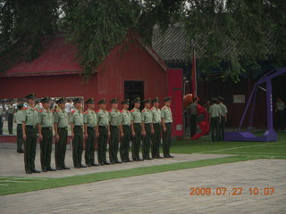 China eclipse - Beijing - Tianenman Square - police guard