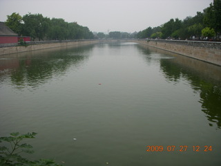 China eclipse - Beijing - Forbidden City moat