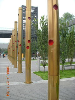 China eclipse - Beijing Olympic Park signs