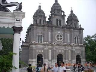 China eclipse - Beijing taxi ride - cathedral