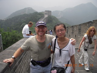 China eclipse - Beijing tour - Great Wall - Adam and fellow tourist