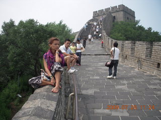 China eclipse - Beijing tour - Great Wall - Adam and fellow tourist