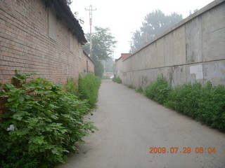 China eclipse - Beijing morning run - back alley