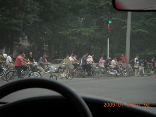 9 6xw. China eclipse - Beijing - bicyclists