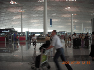 China eclipse - Beijing airport