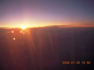 178 6xw. China eclipse - aerial sunrise/sunset