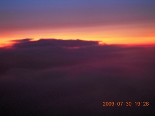 China eclipse - aerial sunrise/sunset