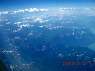 China eclipse - aerial - Canadian Rockies