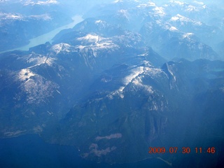 China eclipse - aerial - Canadian Rockies