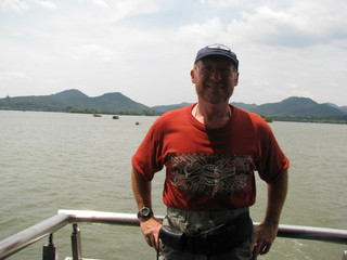 China eclipse - Mango's pictures - Adam on West Lake boat ride