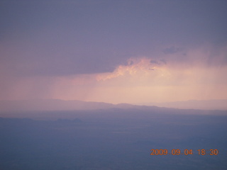 aerial - north of Sedona near sunset