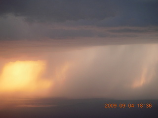 aerial - north of Sedona near sunset
