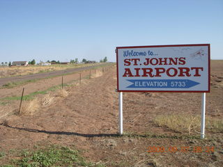 2 6z7. Saint Johns Airport (SJN) sign