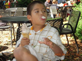 Philadelphia Zoo - Gaby eating ice cream cone