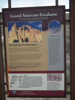 116 703. driving to Kodachrome Basin and Grosvenor Arch - Escalante sign