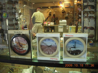 cool-looking DVT clocks in FlightBag pilot shop