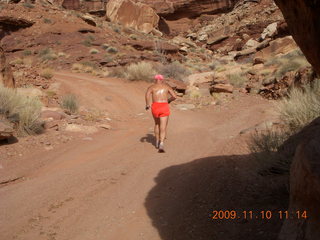 20 71a. Lathrop trail hike - Adam running - back