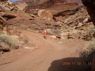 21 71a. Lathrop trail hike - Adam running - back