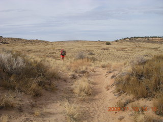 23 71a. Lathrop trail hike - Adam running - back