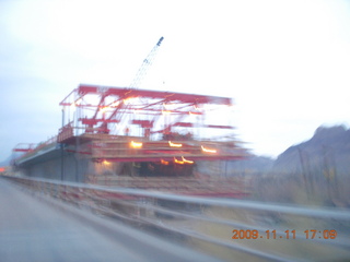 road to Moab - new bridge construction