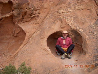 1131 71c. Arches National Park - Devils Garden hike - Adam in rock