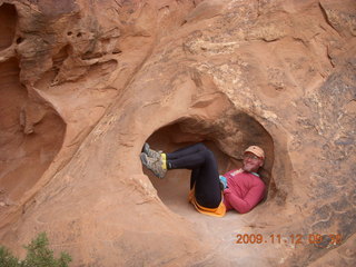 1132 71c. Arches National Park - Devils Garden hike - Adam in rock