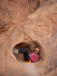1133 71c. Arches National Park - Devils Garden hike - Adam in rock