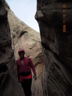 1136 71d. Little Wild Horse Pass slot-canyon hike - Adam