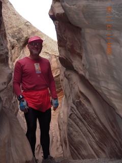 1137 71d. Little Wild Horse Pass slot-canyon hike - Adam