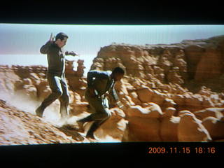 Goblin Valley scene from movie 'Galaxy Quest' on my TV