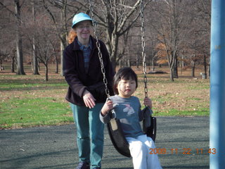 442 71n. Betsy and Cecelia on swings