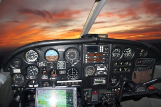 Blythe (BLH) fly-in - sunset and C172 N20519